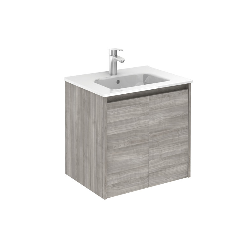 Ensemble de meuble-lavabo pour salle de bain simple 24 po Mallie, Gris sableux