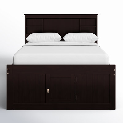 Ornette Solid Wood Bed with Bookcase and 12 Drawers by Birch Lane