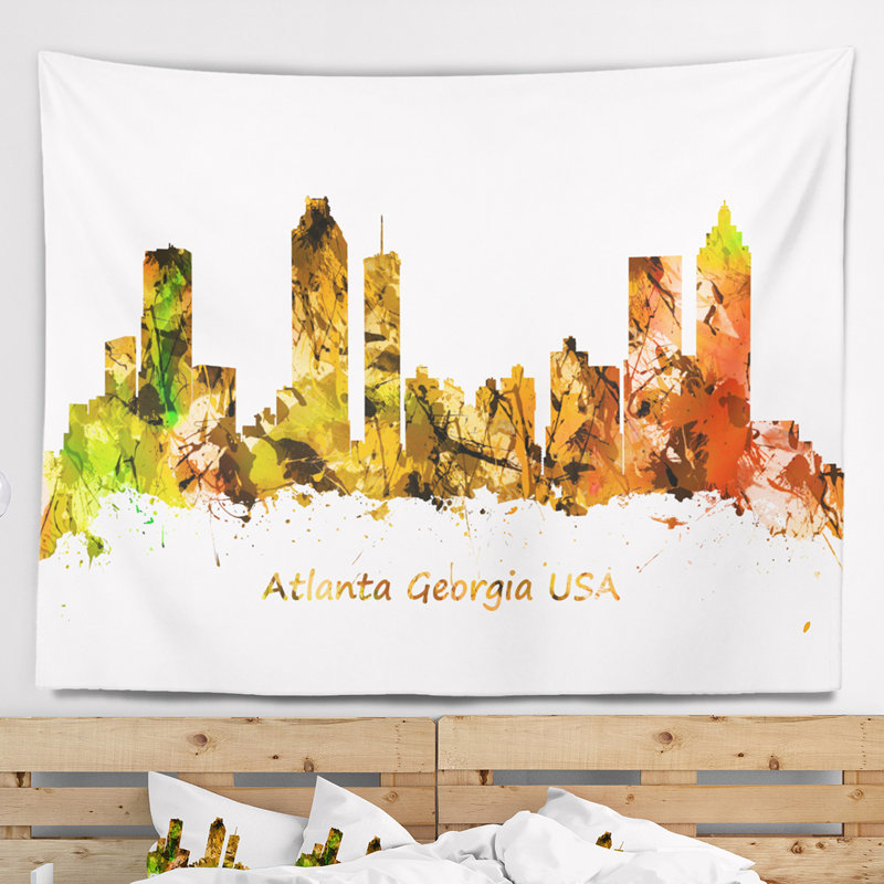 Tapisserie de l’horizon cityscape atlanta georgia, H 50 po x l 60 po
