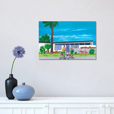 Pink Flamingos 1 Piece Wrapped Canvas Painting