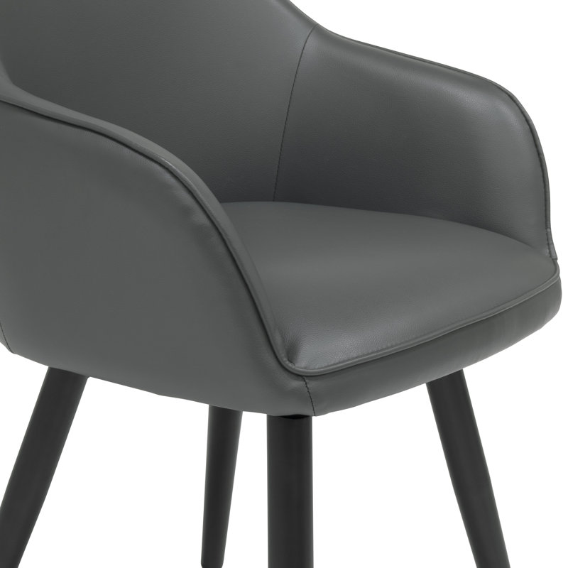 Bangura Side Chair, Smoke Gray Faux Leather