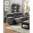 Contemporary Motion 1Pc Couch Metal Reclining Plush Cushion Living Room Furniture Slate Breathable Leatherette Recliners