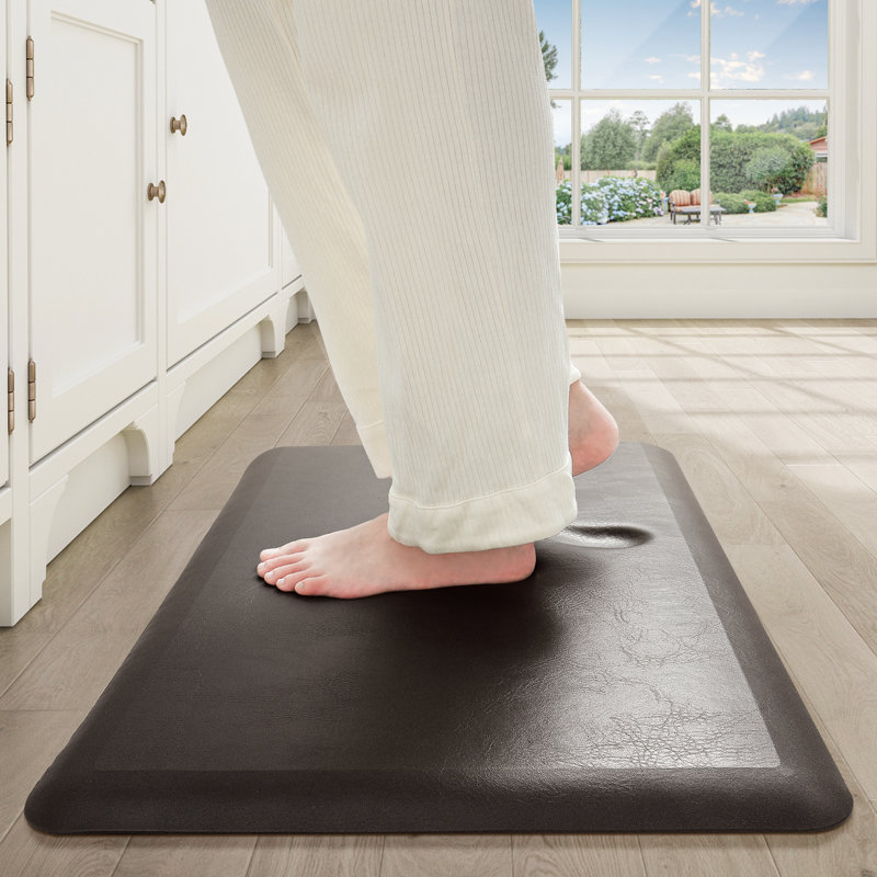 Tapis anti-fatigue Jahzlynn, Rectangle 1 pi 8 po x 3 pi 3 po, Brun