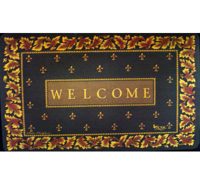 Hawkin Non-Slip Floral Indoor Doormat