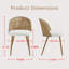 Chaise de salle à manger en osier brun, ensemble à deux places, chaise de salle à manger moderne, coussin de siège de style bohémien en éponge beige doux de style médiéval