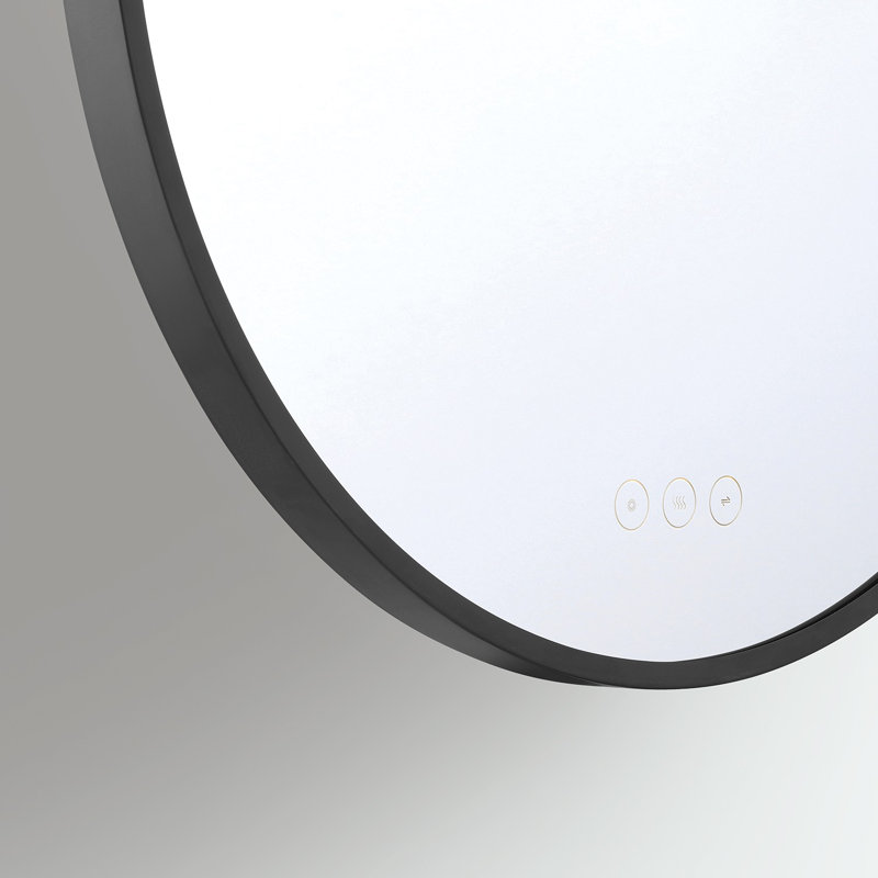 Miroir Mrissa, 21 po x 45 po, noir mat
