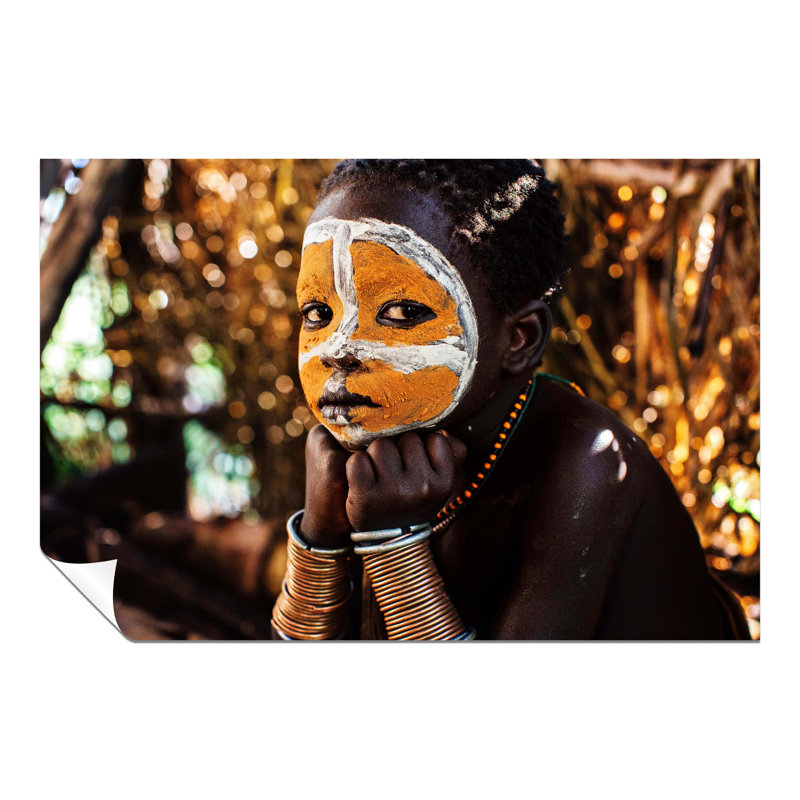 Native Boy in a Golden Face 1 Piece Wall Art, 61cm H x 91cm W