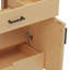 Meuble-lavabo avec lavabo, meuble-lavabo avec 2 portes à fermeture douce et 3 tiroirs, meuble-lavabo autoportant avec pieds en bois massif, meuble-lavabo moderne avec rangement