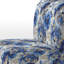 Motif victorien majestueux à volutes de cobalt - Fauteuil de chambre rembourré de style campagnard, fauteuil d'appoint floral rustique