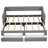 Twin XL to King Size Upholstered Daybed with Two Drawers, Gray-1497094563