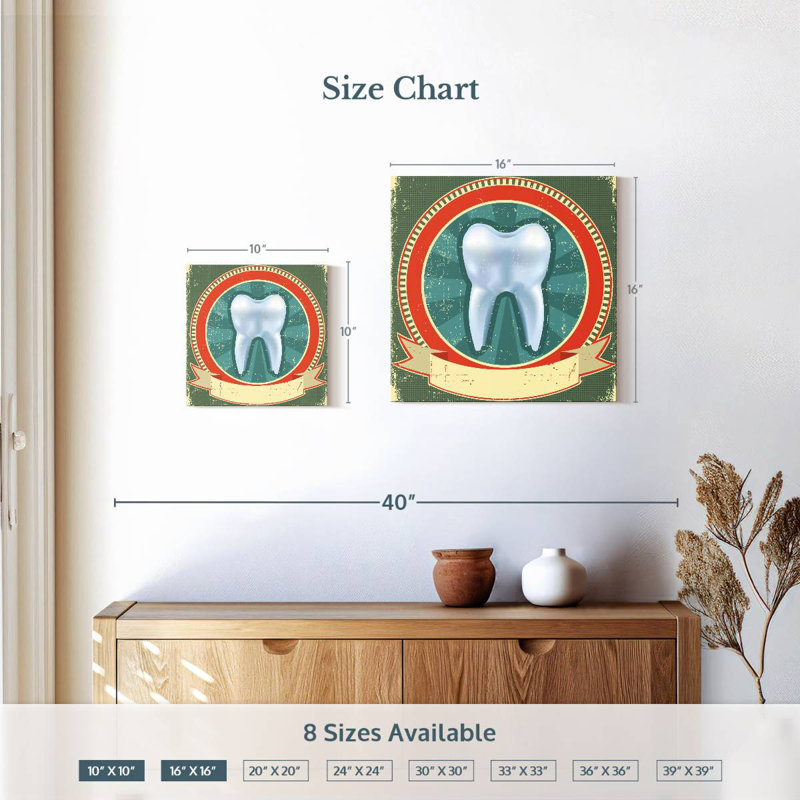 Alcaraz Tooth Sign, 10" H x 10" W