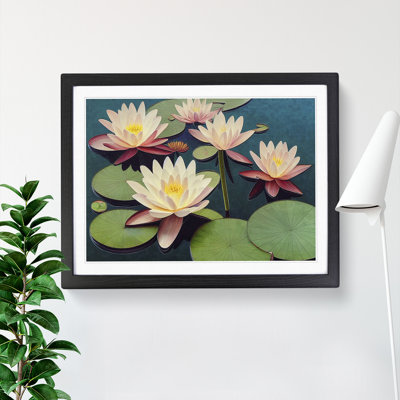 Beautiful Water Lily Flowers - Single Picture Frame Print