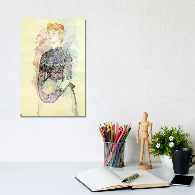 Woman Standing, Study For 'A Batignolles De Bruant', 1888 by Henri de Toulouse-Lautrec - 1 Piece Wall Art on Canvas, Canvas