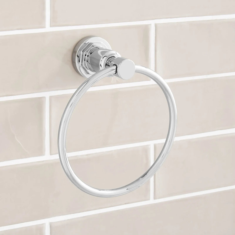 Greyfield 6-1/2" Wall Mounted Towel Ring, Chrome