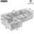 101.2" Modular Living Room , Blue. Deep Seating Enjoyment. Full Foam Build. Enchanting Curved . 3 Square & 2 Bolster Pillows. Back, American Beauty Blue Sectional For Room. Design Flexible-786780723