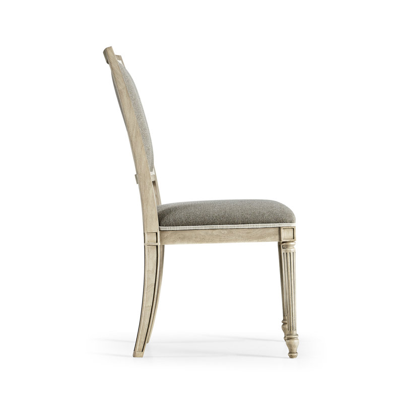 Flare Upholstered Dining Chair, Bleached Walnut