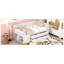Lit de jour simple avec tiroirs et tablettes, blanc-129746870-129746869