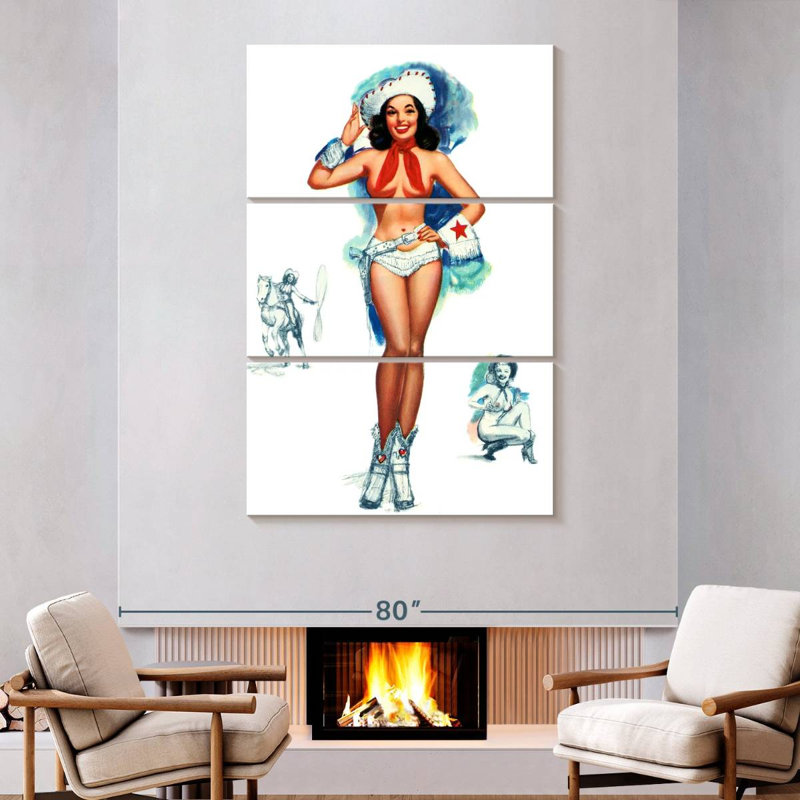Pin-up Leisha, H 74 po x l 48 po