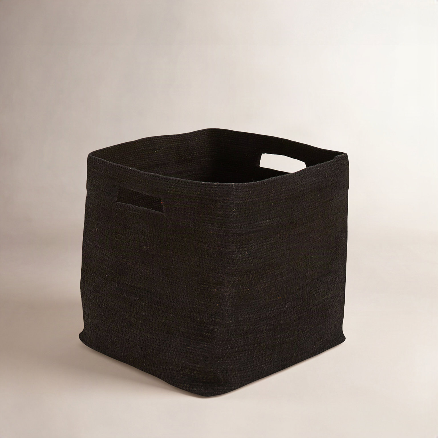 Essential Laundry Basket, Black, 12" H x 13" W x 13" D