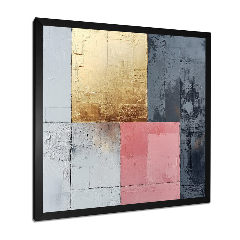 Sansom - Abstract Wall Art, Single Picture Framed Print, Black, 16" H x 16" W