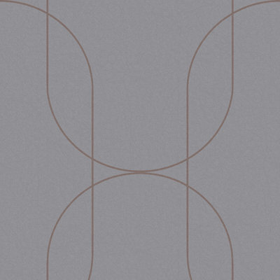 Geometric Metallic Wallpaper Double Roll