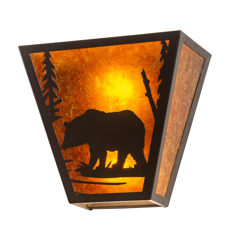 Rustic Lodge Flush Mounted Sconce