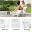 Fauteuil Adirondack en PEHD toutes saisons avec repose-pieds, foyer à 3 positions réglable et pliable avec porte-gobelet pour pelouse, terrasse et bord de piscine-1491492552