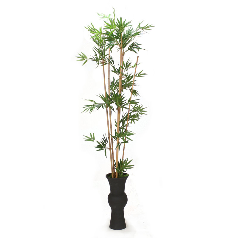 Arbre de bambou artificiel 62 po dans un vase décoratif