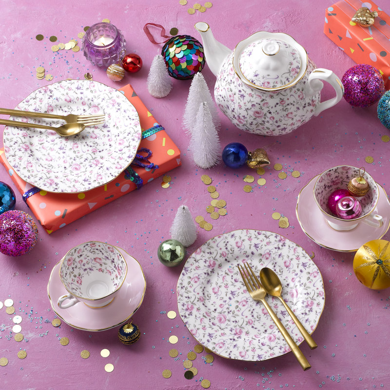 Royal Albert, Rose Confetti - 3 Piece Tea Set