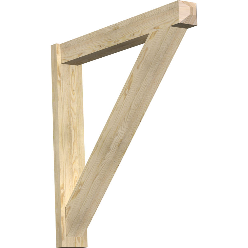 Artisan traditionnel en bois rustique, Sapin Douglas de 6 po (sciage brut), P 40 po x H 40 po