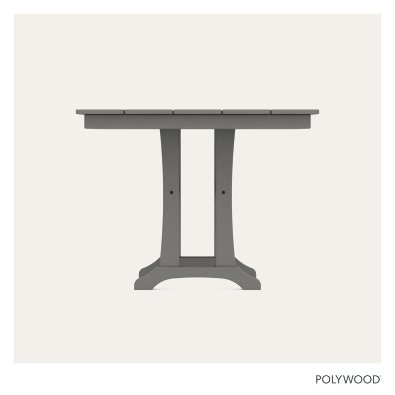 Farmhouse Trestle Dining Table, Slate Gray