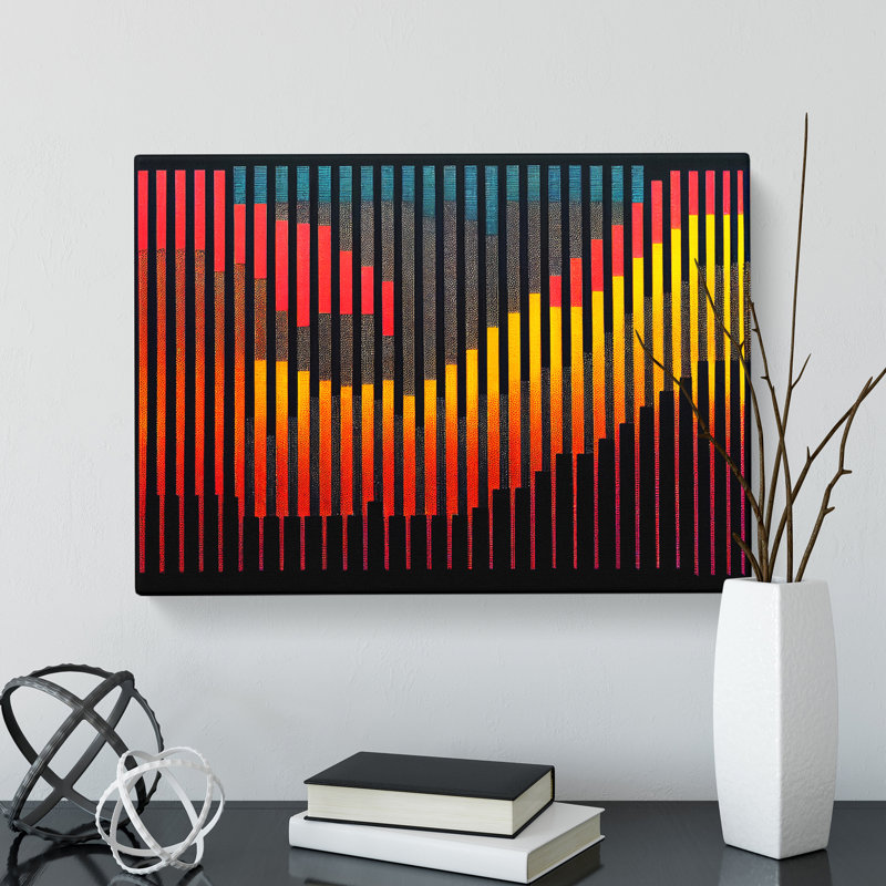 Audio Equalizer Abstract Art Vol.2 - Wrapped Canvas Painting, 35cm H x 50cm W x 3cm D