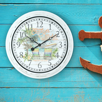 Horloge murale 15,75 po Margaritaville