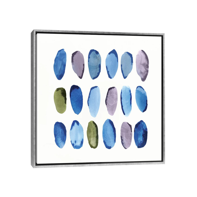 «In Queue II» par Isabelle Z - impression d'art graphique, H 18 po x l 18 po x 1,5 po, Pas de tapis, Toile avec cadre argenté