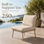 Canapé de patio modulaire sans accoudoirs