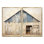 Beige et bleu grange - décoration murale bleue 2 panneaux