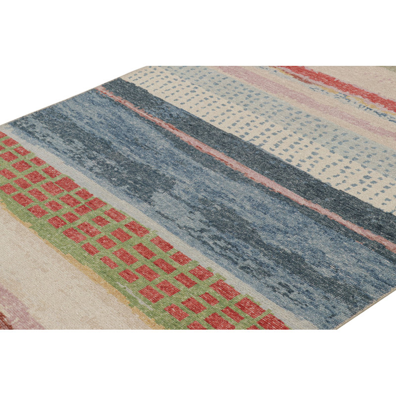 Distressed Homage Abstract Area Rug, Rectangle 10' x 14'