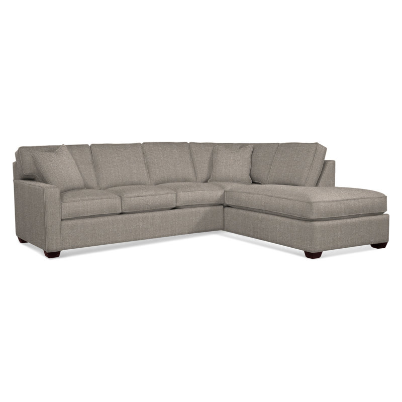 Ellora Upholstered Chaise L-Sectional, Java, Right Hand Facing, Stone Crypton Performance; 0884-83