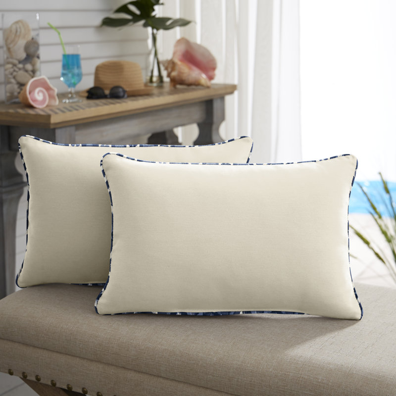 Outdoor Reversible Throw Pillow, 13" x 20"