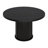 47" Round Dining Table for 4-6, Kitchen Table with 2-Layer Storage Shelf and a Drawer, Farmhouse Circle Dinner Table for Dining Room, Kitchen, Living Room, Black (Table Only)-1942175641