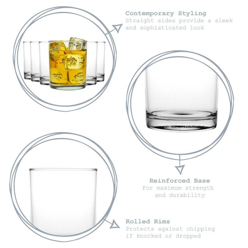 Argon Tableware Classic Whisky Glasses - 280ml