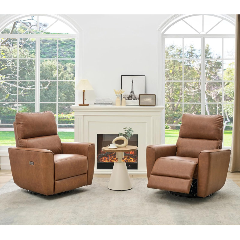Fauteuil inclinable électrique avec port USB, Brun