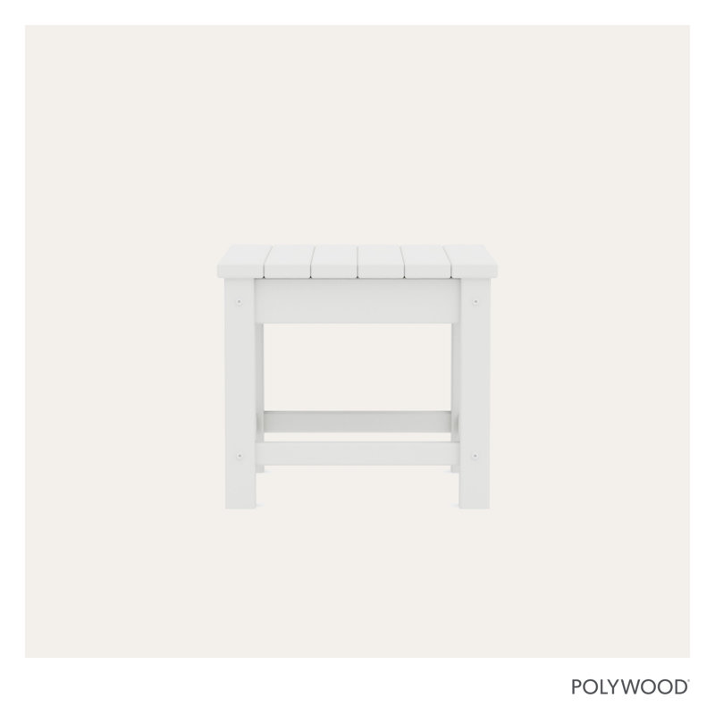 POLYWOOD Club 18" End Table, White