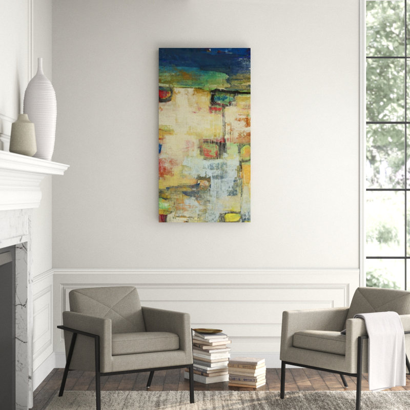 Water Falling I Print, Knife Gel, 57" H x 30" W x 1.5" D