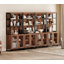  Ensemble de mobilier de bureau: bureau de direction de 59 po avec station de charge et armoire de rangement, quatre bibliothèques de 72 po de hauteur, bureau d'ordinateur moderne et tablette de bibliothèque-327244918