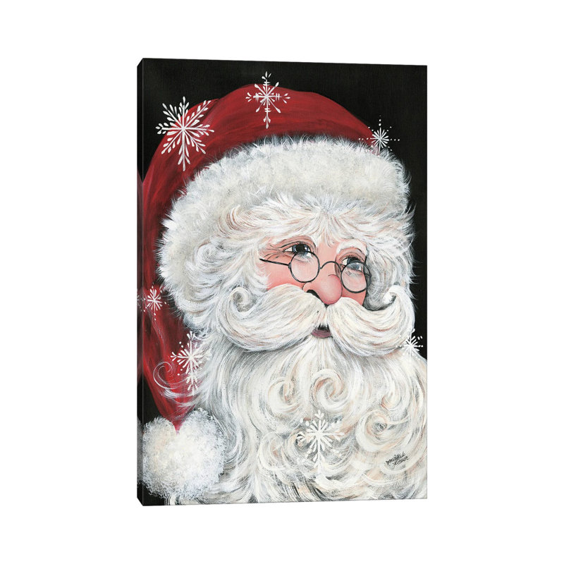 «Old Tyme Santa», reproduction d'art sur toile tendue, Toile tendue, Ne s’applique pas, H 18 po x l 12 po