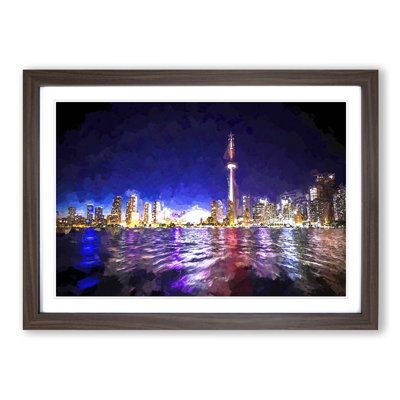 Toronto Skyline in Canada in Abstract - Picture Frame Graphic Art Print