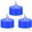 12 Pack LED Tea Lights, Blue Light, Blue Base