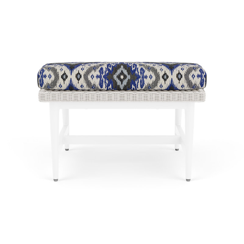 Cascade Outdoor Ottoman, Yoko Mediterranean, White