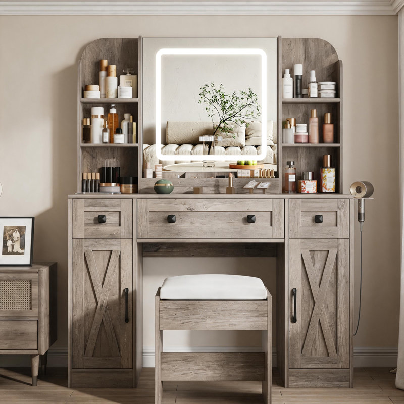 Coiffeuse Kahala, Gris